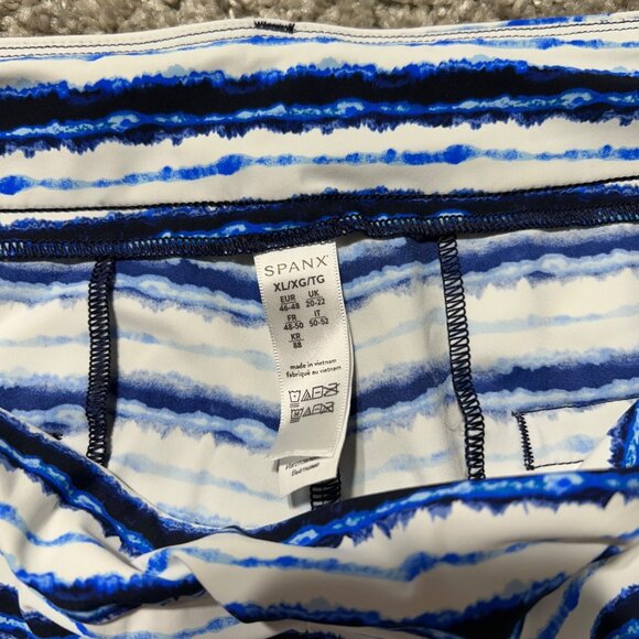 Spanx Sunshine 6 Shorts UPF 50+ Blue Painted Stripe Summer Beach - Picture 5 of 11